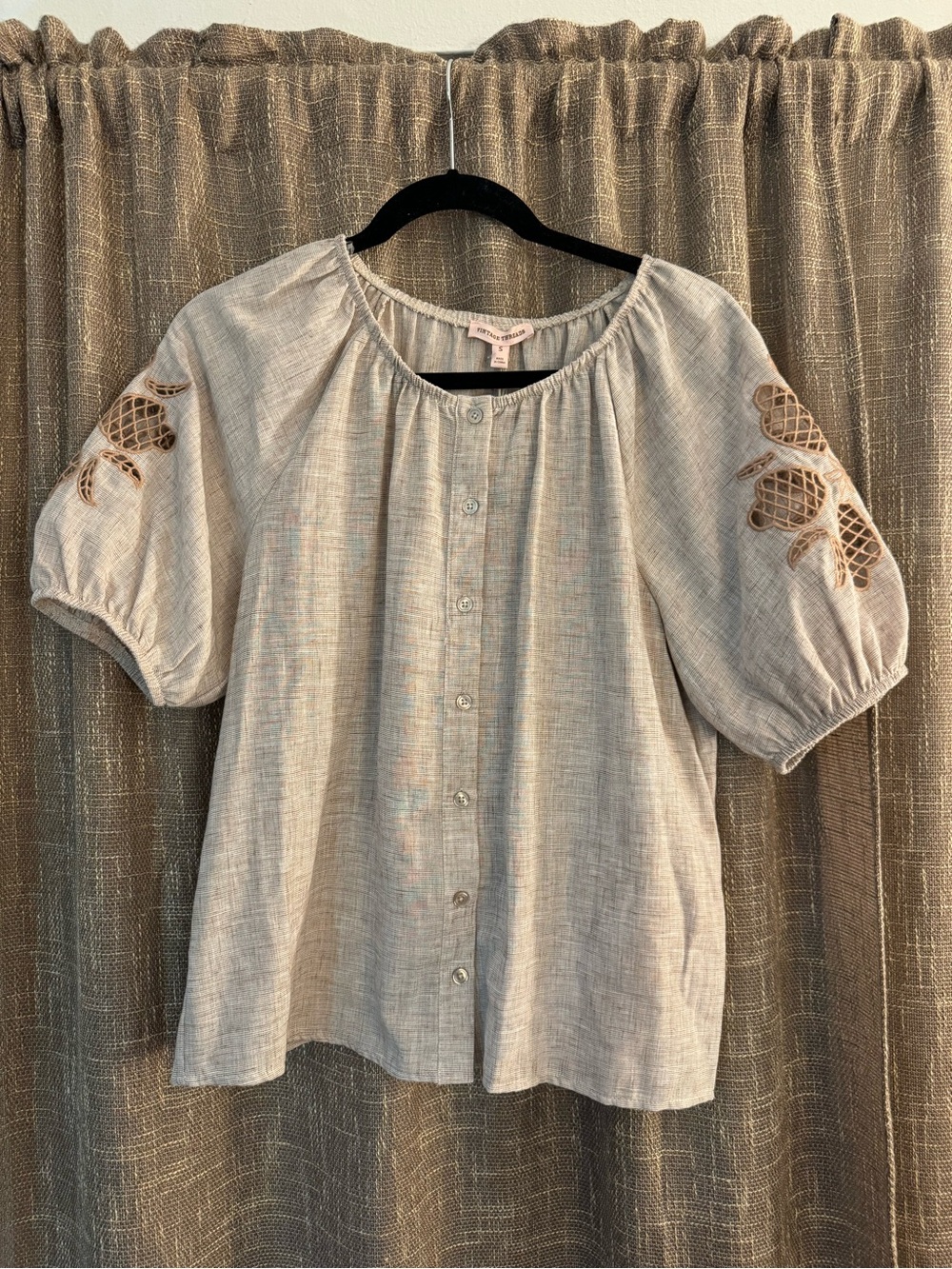 Vintage Threads Lace Blouse Womens